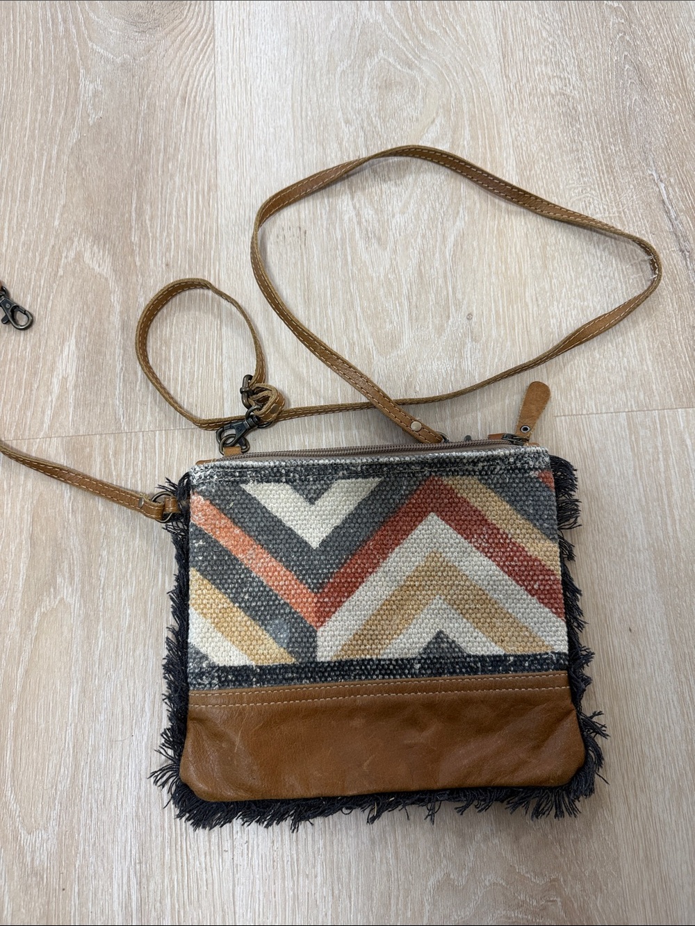 Myra Bag Multicolor Chevron Crossbody Bag